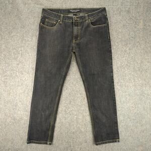Vintage Victorious Jeans Mens 34x30 Y2K Black Denim Slim Fit Stretch